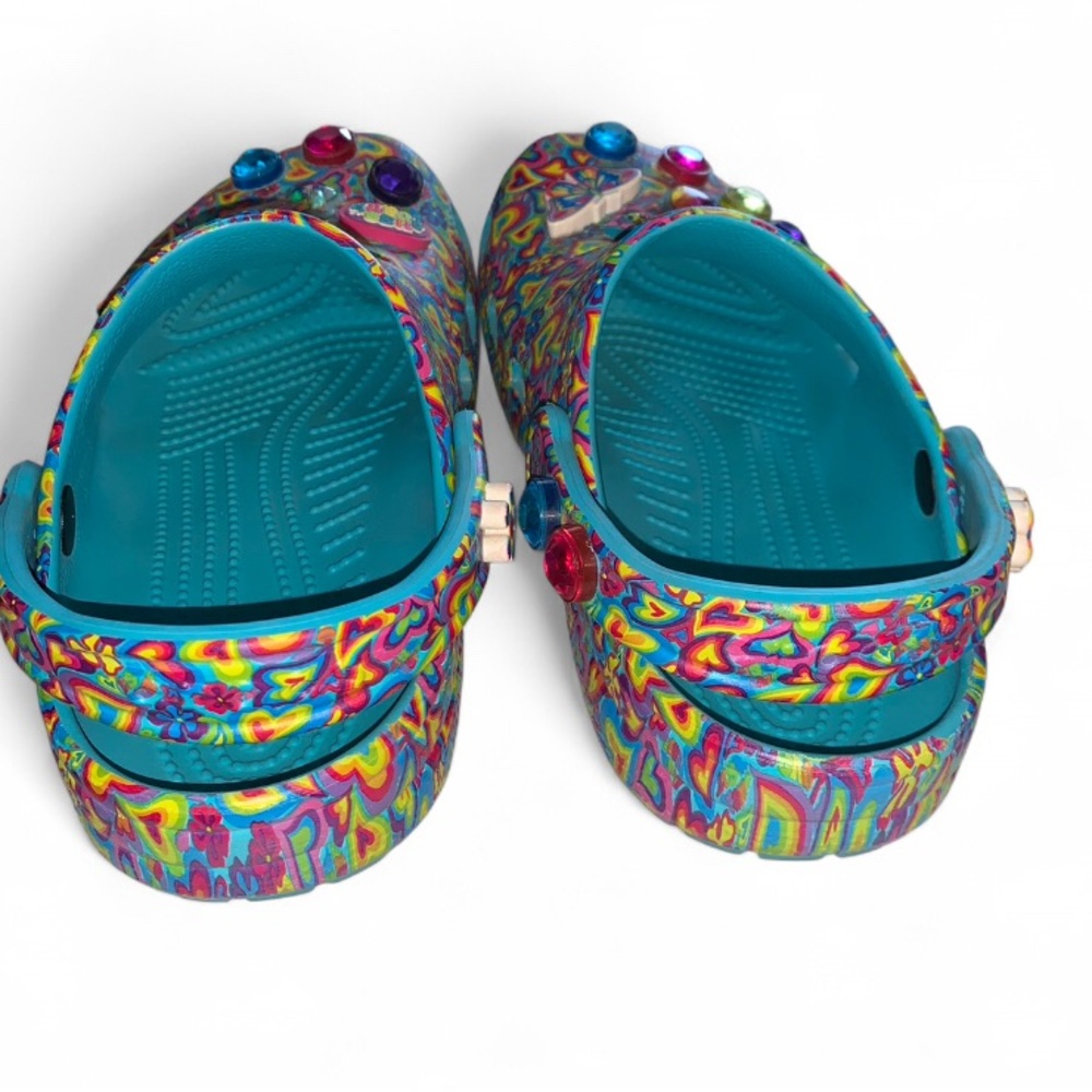 Lisa Frank X Crocs Classic Clog Limited Edition RARE Blue Sz J5/ Womens Sz 7 - Picture 7 of 11